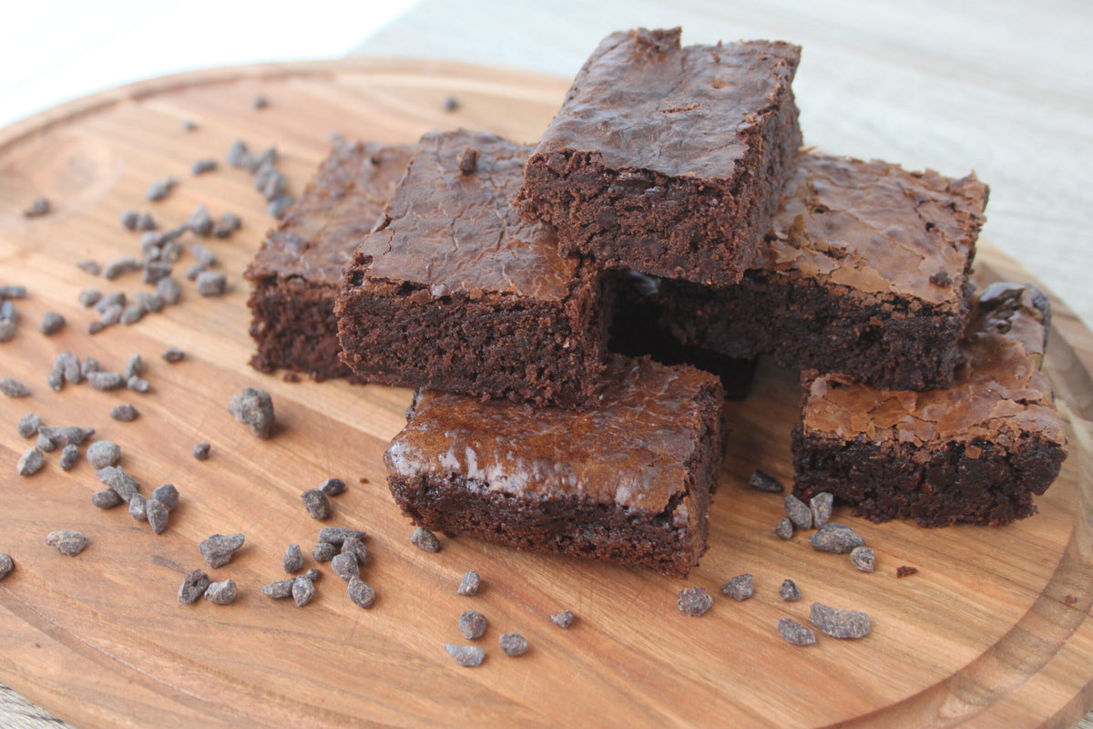 Brownie med kakaonibs