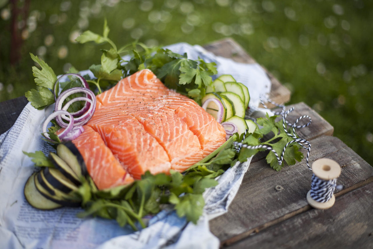 Grillet laks med citronolie