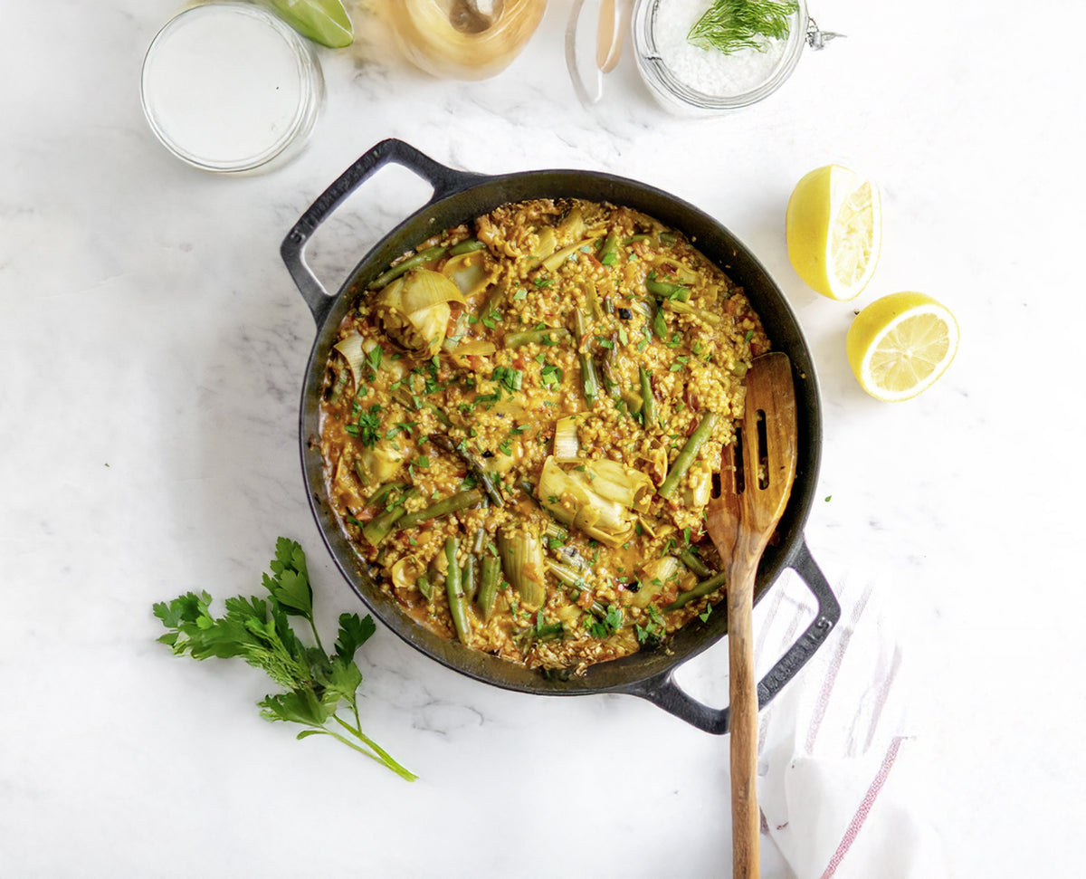Paella med grøntsager
