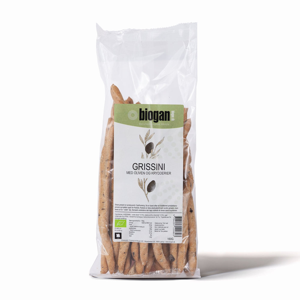 GRISSINI med oliven og Herbs de Provence 160g ØKO fra Biogan