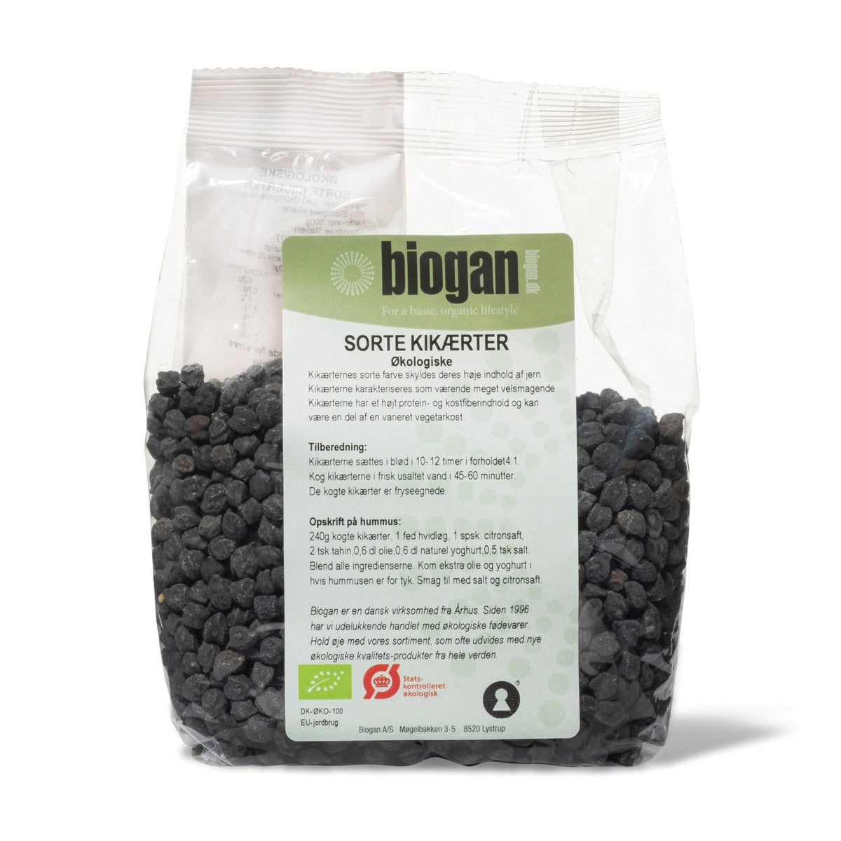 SORTE KIKÆRTER italienske 500g ØKO fra Biogan