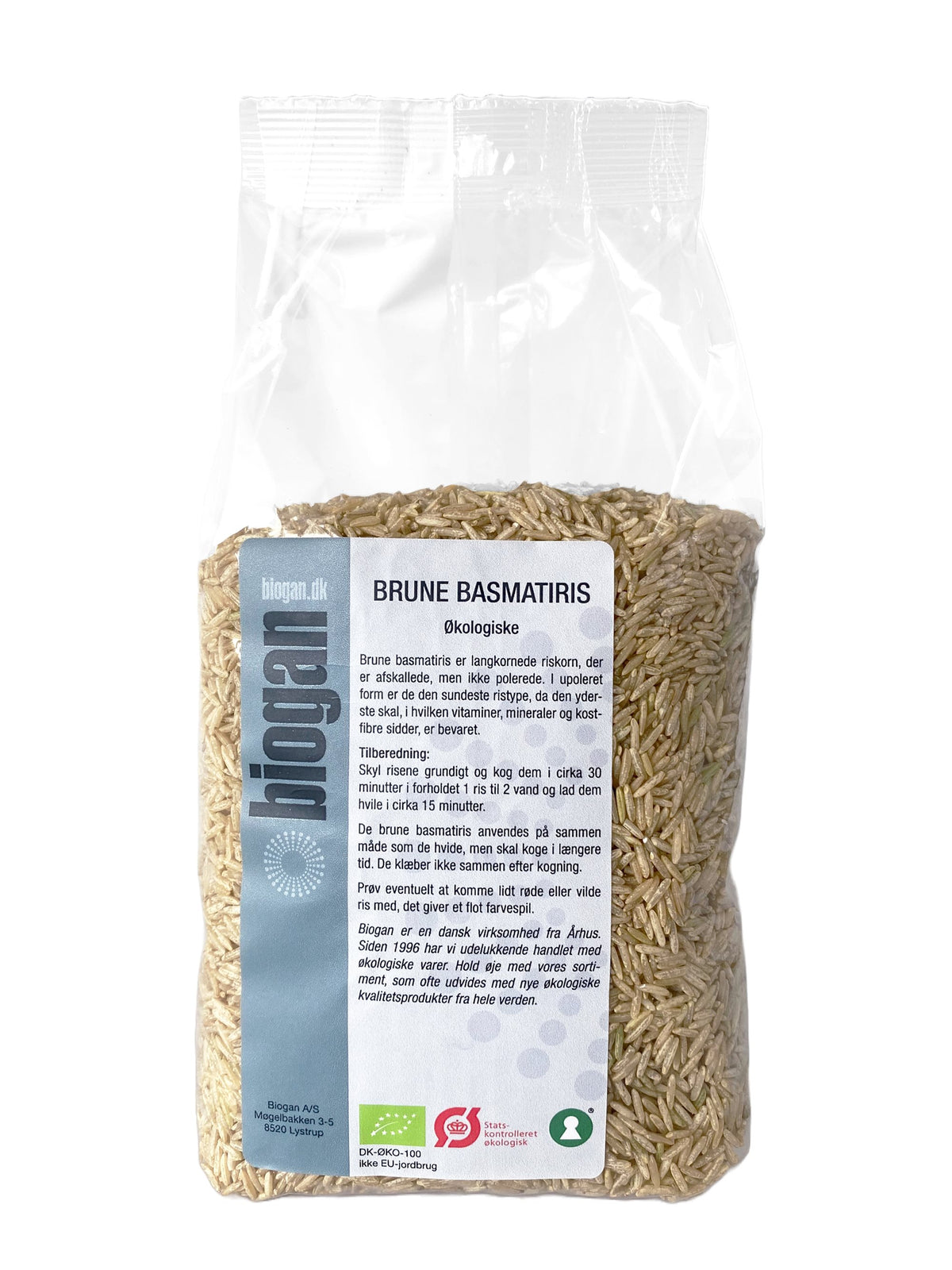 BASMATIRIS brune 1kg ØKO fra Biogan