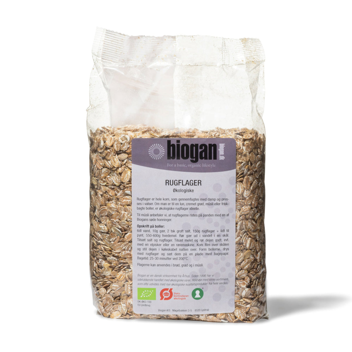 RUGFLAGER 500g ØKO fra Biogan