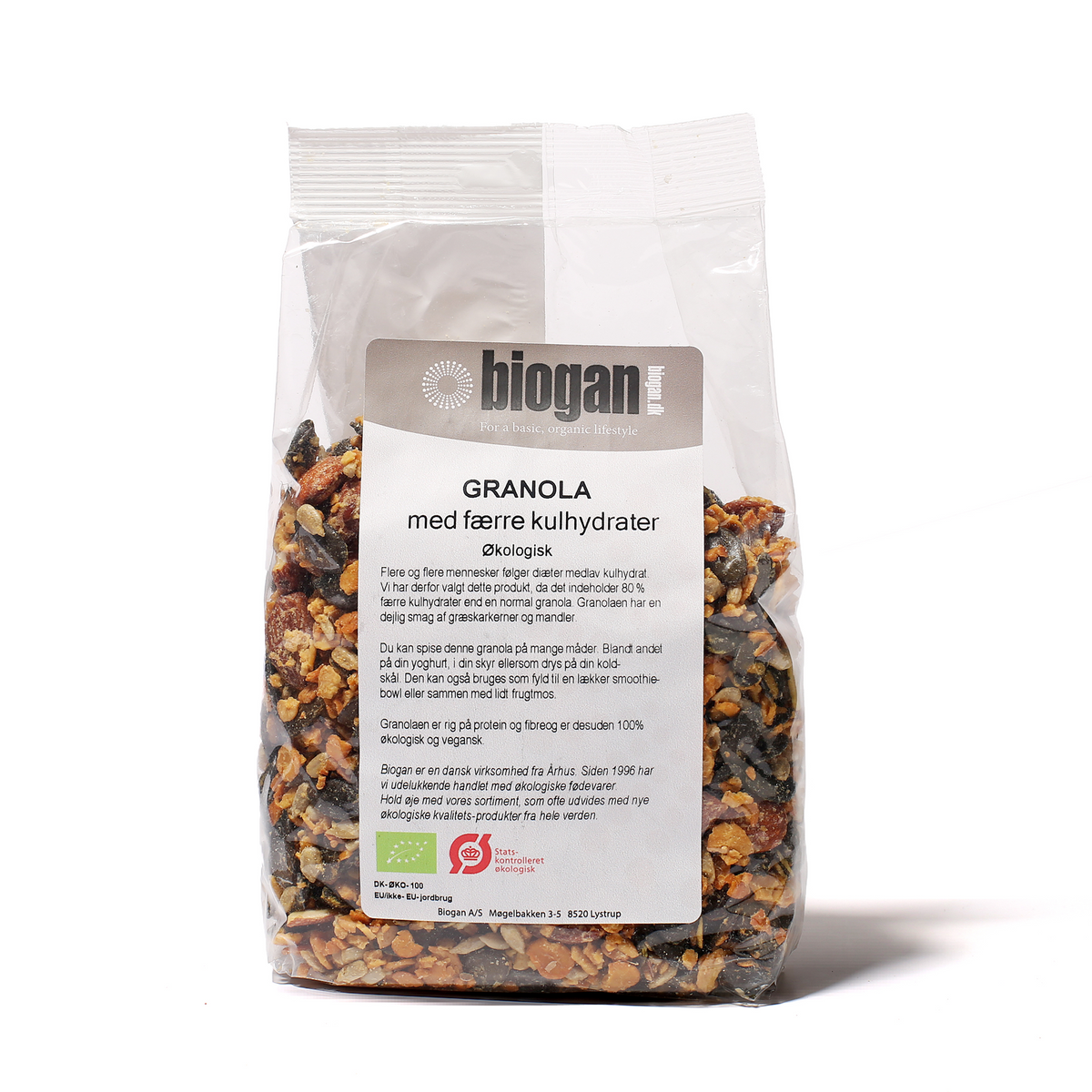 GRANOLA med færre kulhydrater 400g ØKO fra Biogan