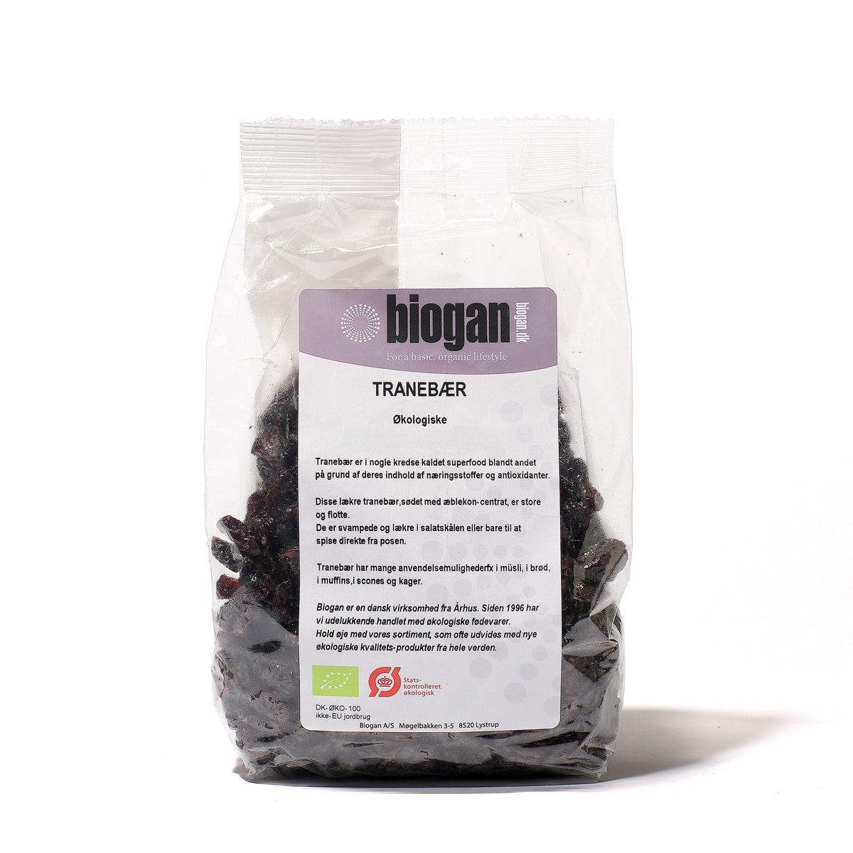 TRANEBÆR sødet sukker 500g ØKO fra Biogan