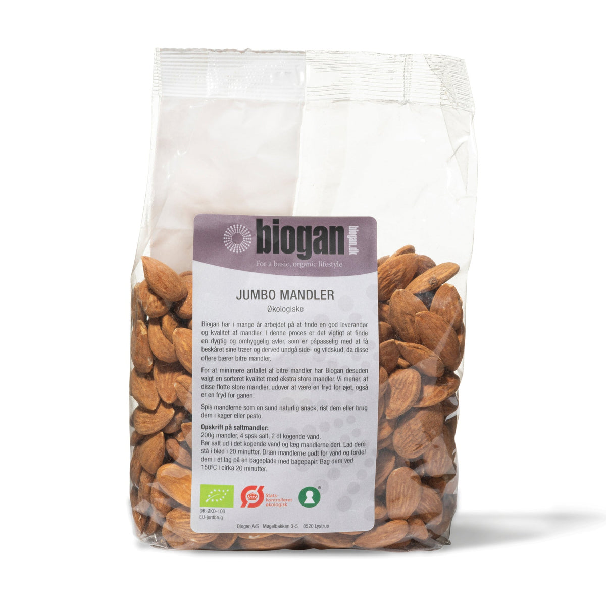 MANDLER jumbo 500g ØKO fra Biogan