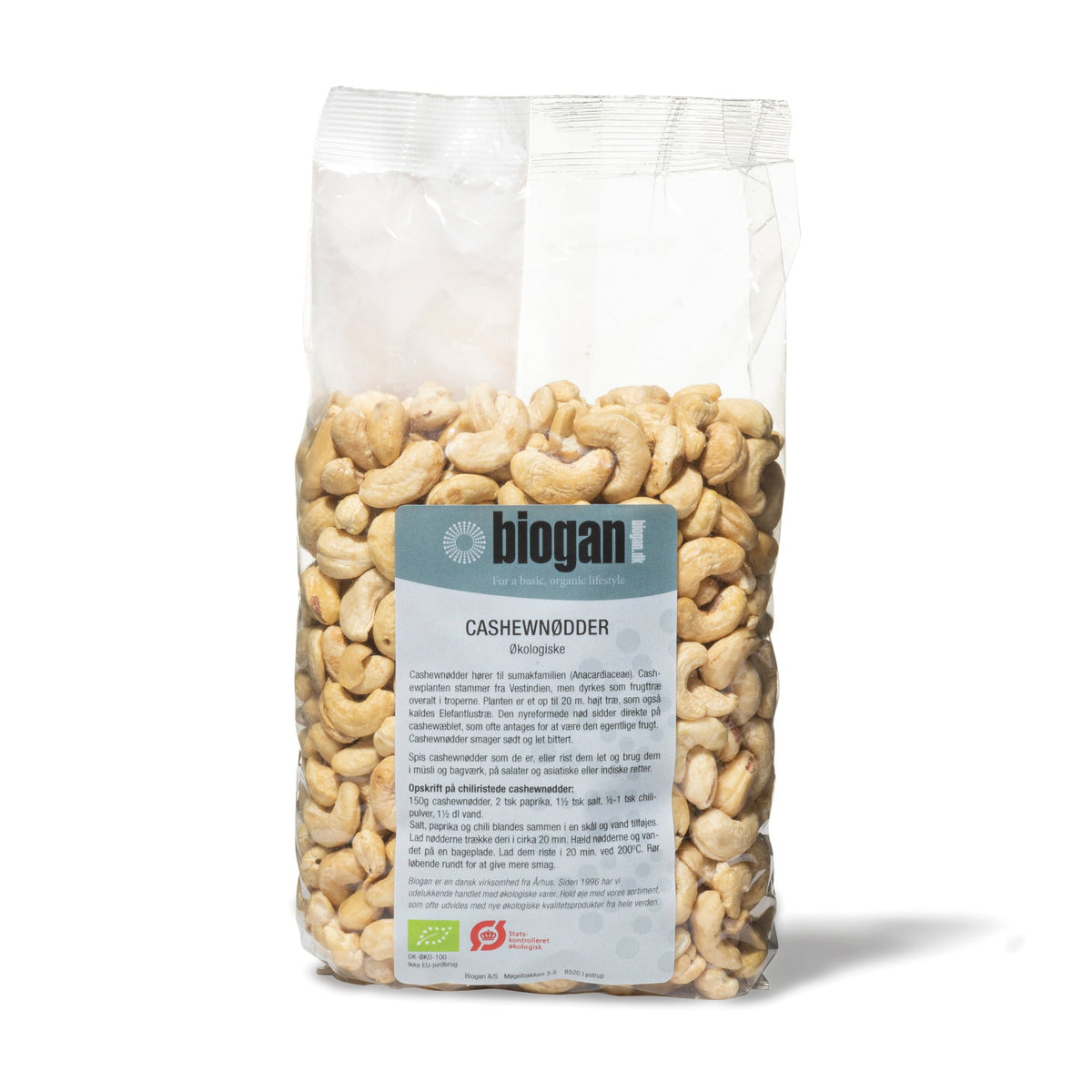 CASHEWNØDDER 750g ØKO fra Biogan