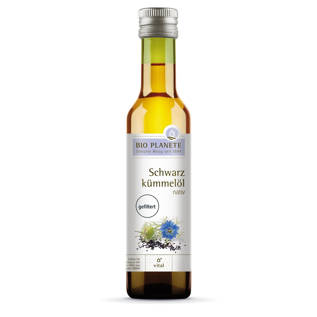 SORTKOMMENOLIE / Nigellafrø olie filteret 250ml ØKO fra Biogan