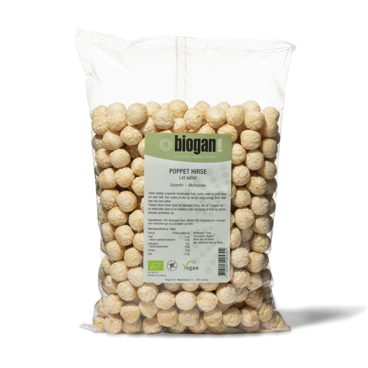 POPPET HIRSEKUGLER 150g ØKO glutenfri fra Biogan