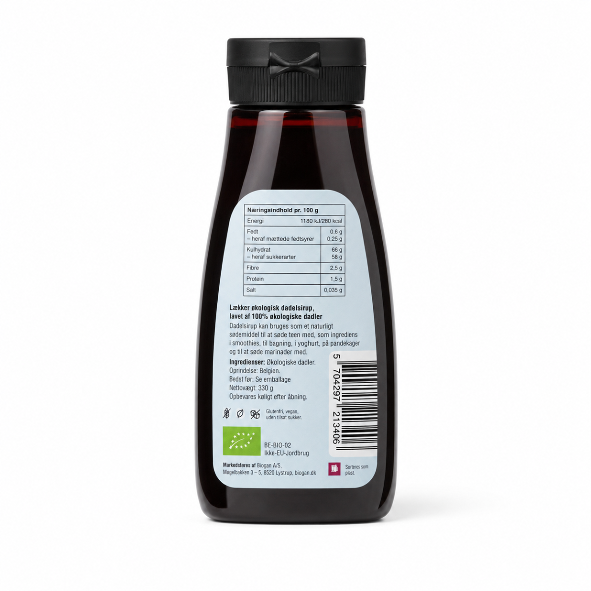 DADELSIRUP 100% dadler, 330g ØKO fra Biogan – billede 2