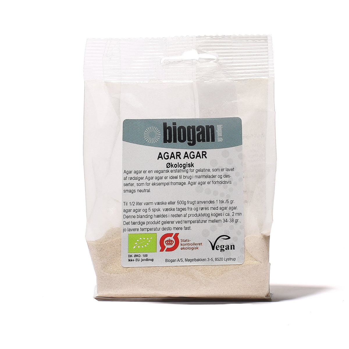 AGAR-AGAR pulver 30g ØKO Vegan fra Biogan