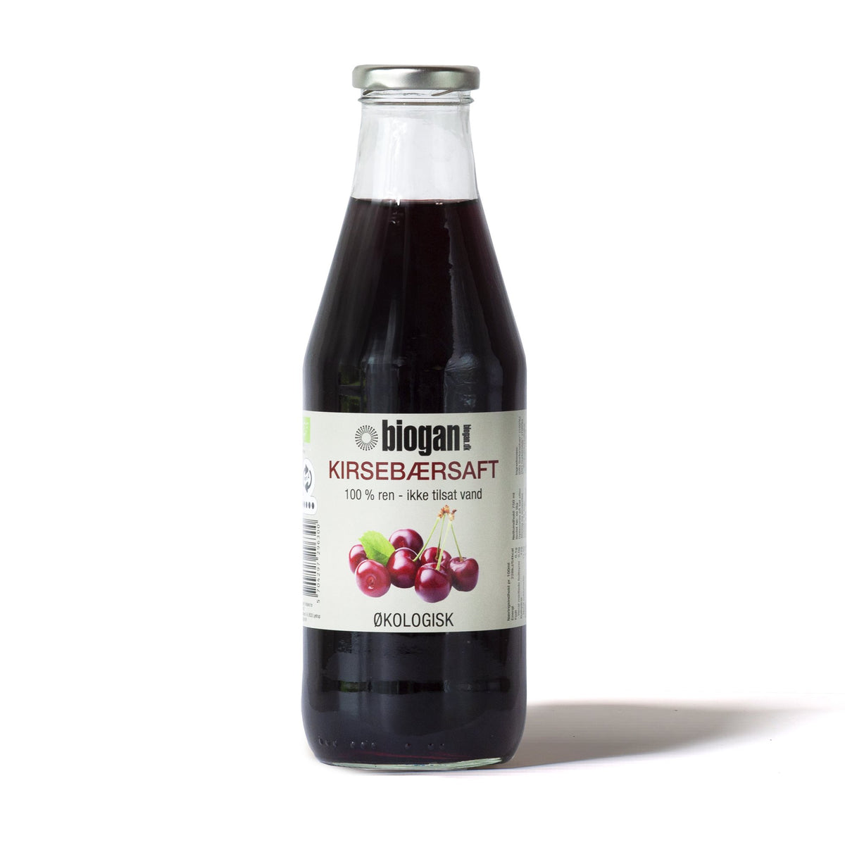 KIRSEBÆRSAFT 750ml 100% rensaft ØKO pant A fra Biogan