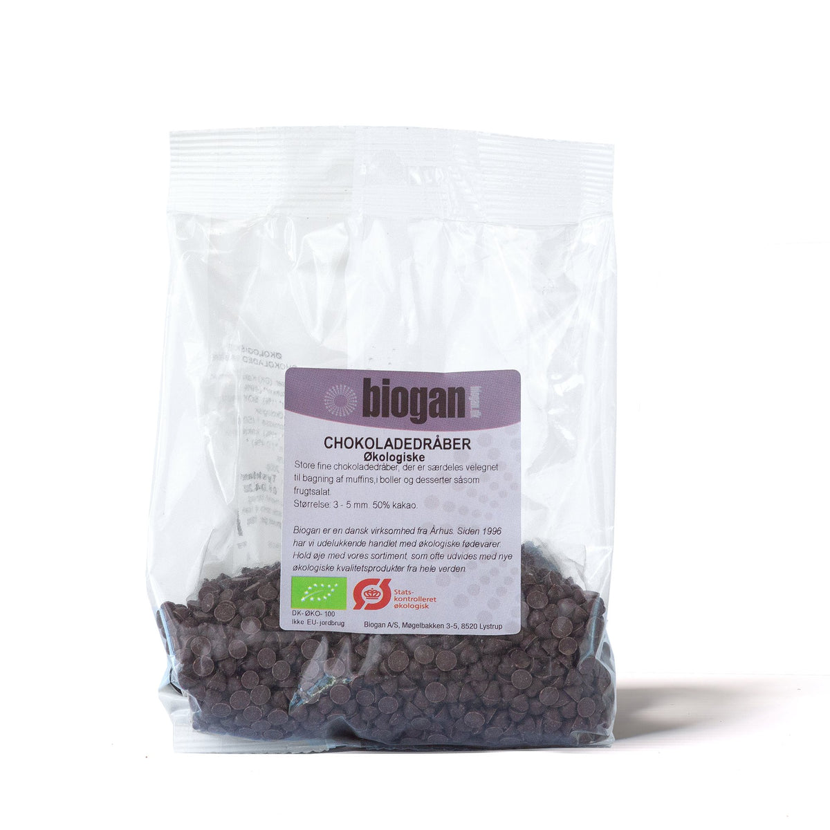 CHOKOLADEDRÅBER 200g ØKO fra Biogan