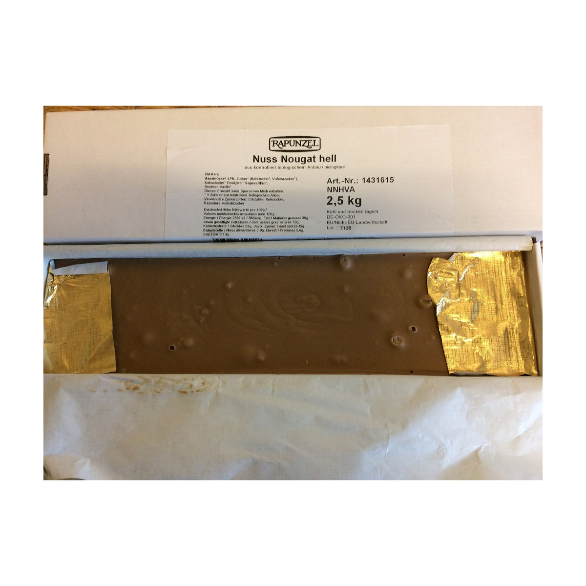 NOUGAT lys 2,5kg ØKO fra Biogan