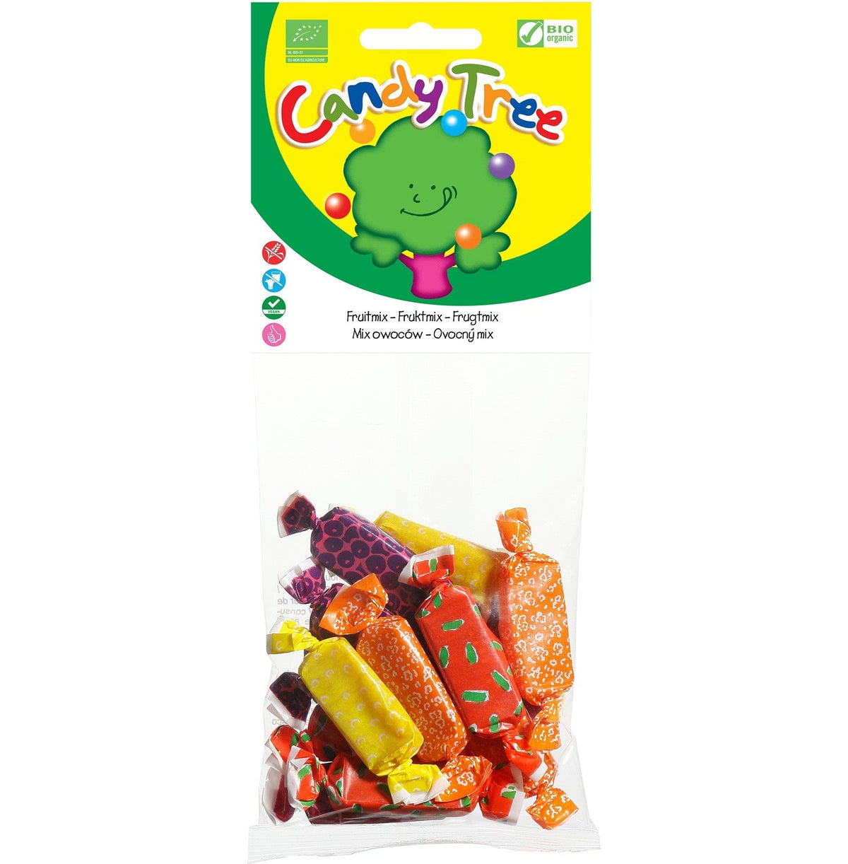 Karamel frugt mix 75g Øko Glutenfri Candy Tree fra Biogan