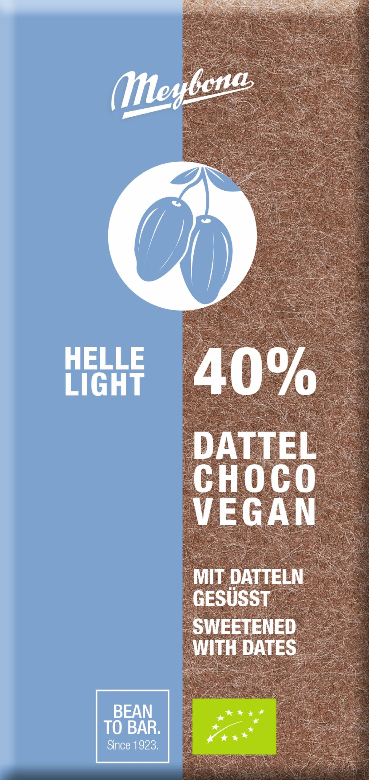 Chokobar 40 % med formalede dadler 80g ØKO fra Meybona, billede 2
