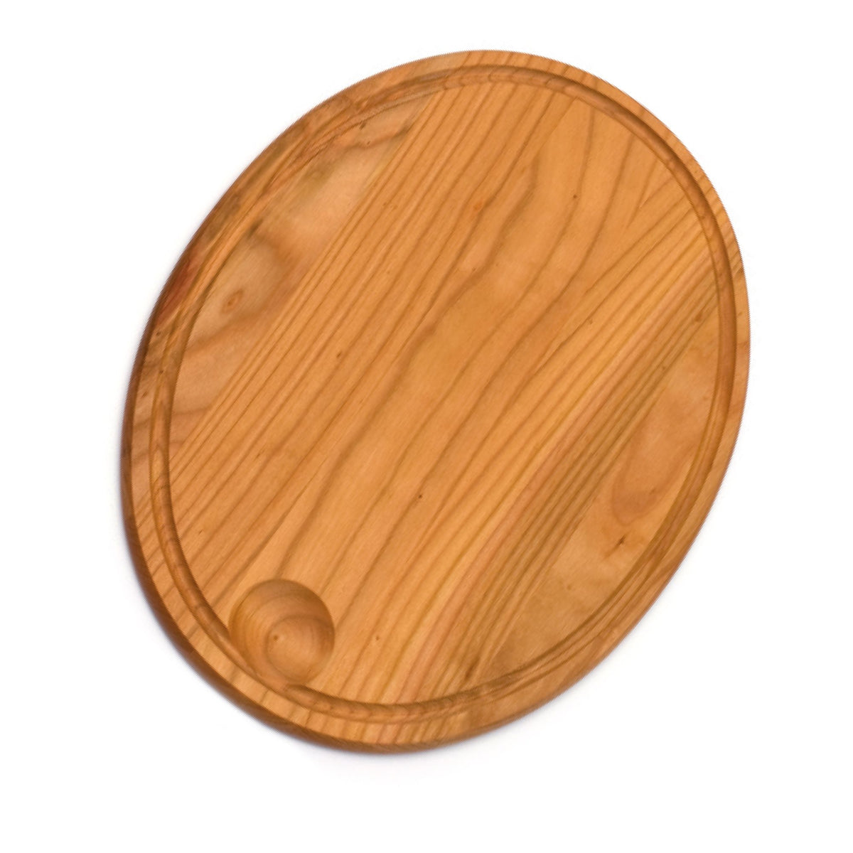 Skærebræt 38x28cm oval Kirsebærtræ fra Biogan