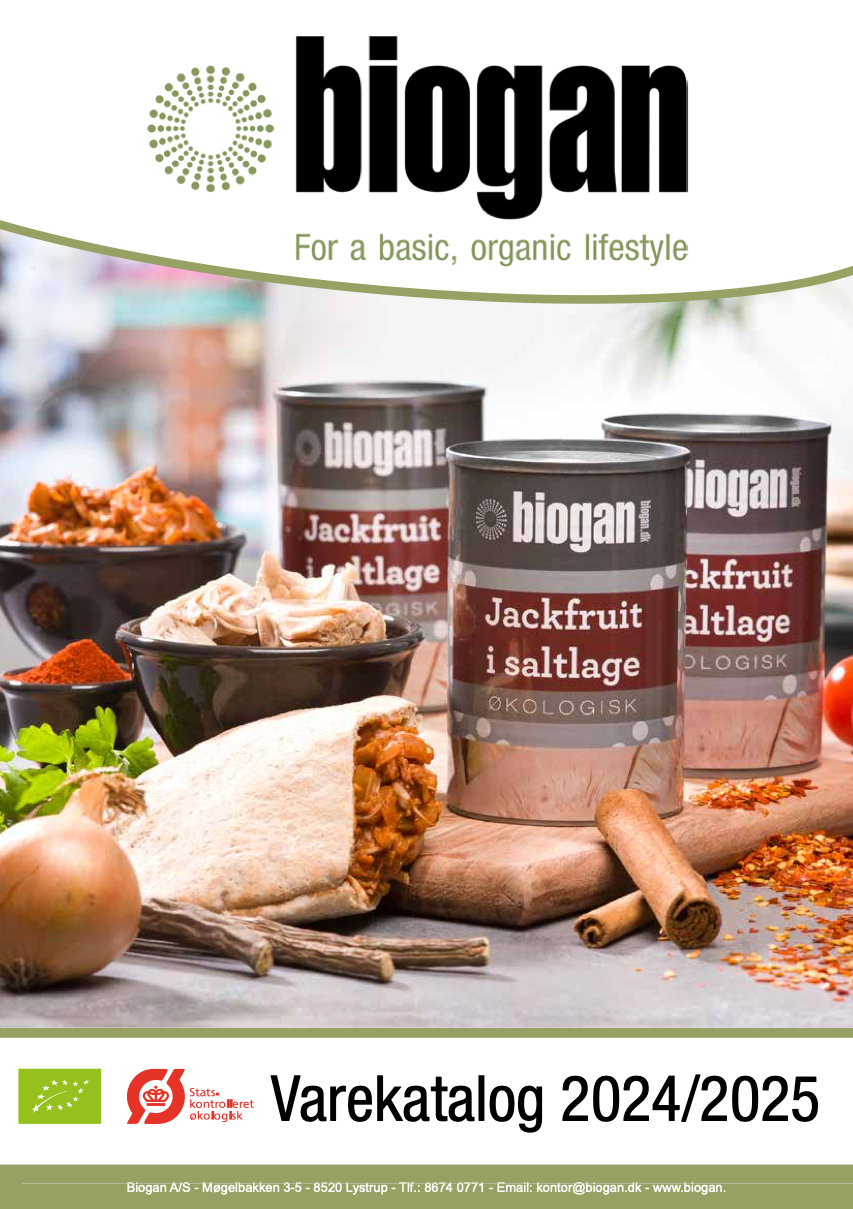 Forside af Biogans varekatalog 2024/2025