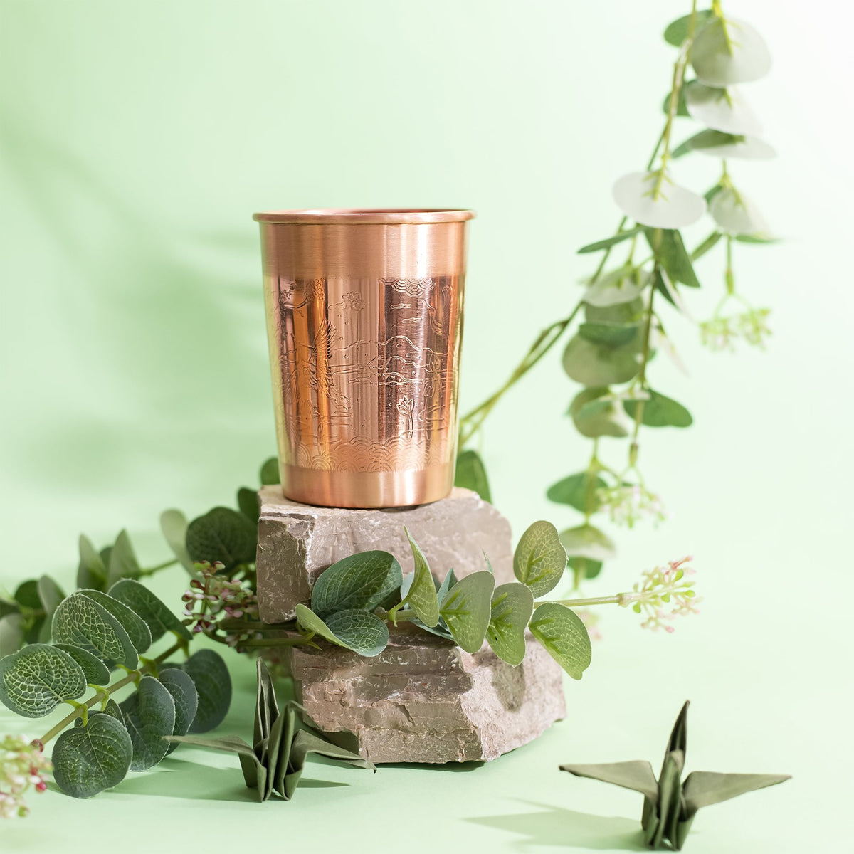 Kobber krus Paradise 300ml fra Biogan i brug