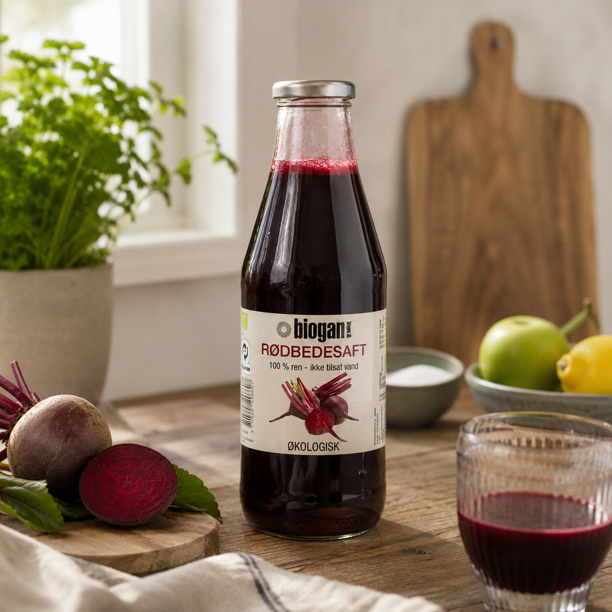 RØDBEDESAFT 750ml ØKO pant A fra Biogan – billede 2