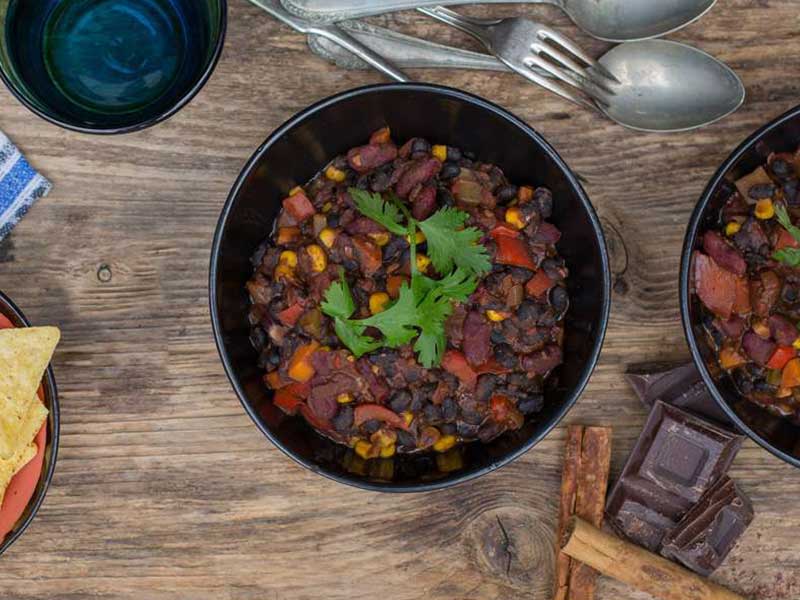 Vegansk chili sin carne | Biogan