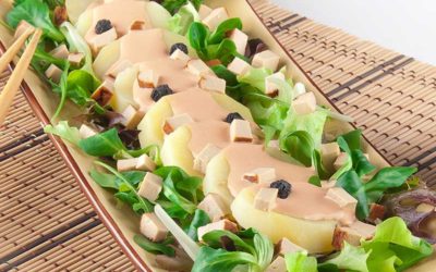 Salat med kartoffel og tofu