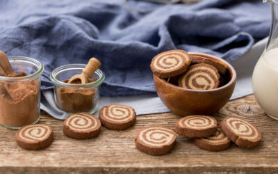 Glutenfri kakaosnegle med mandel og kokos
