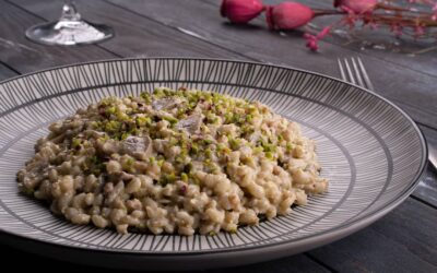 Orzotto med pistaciepesto og svampe